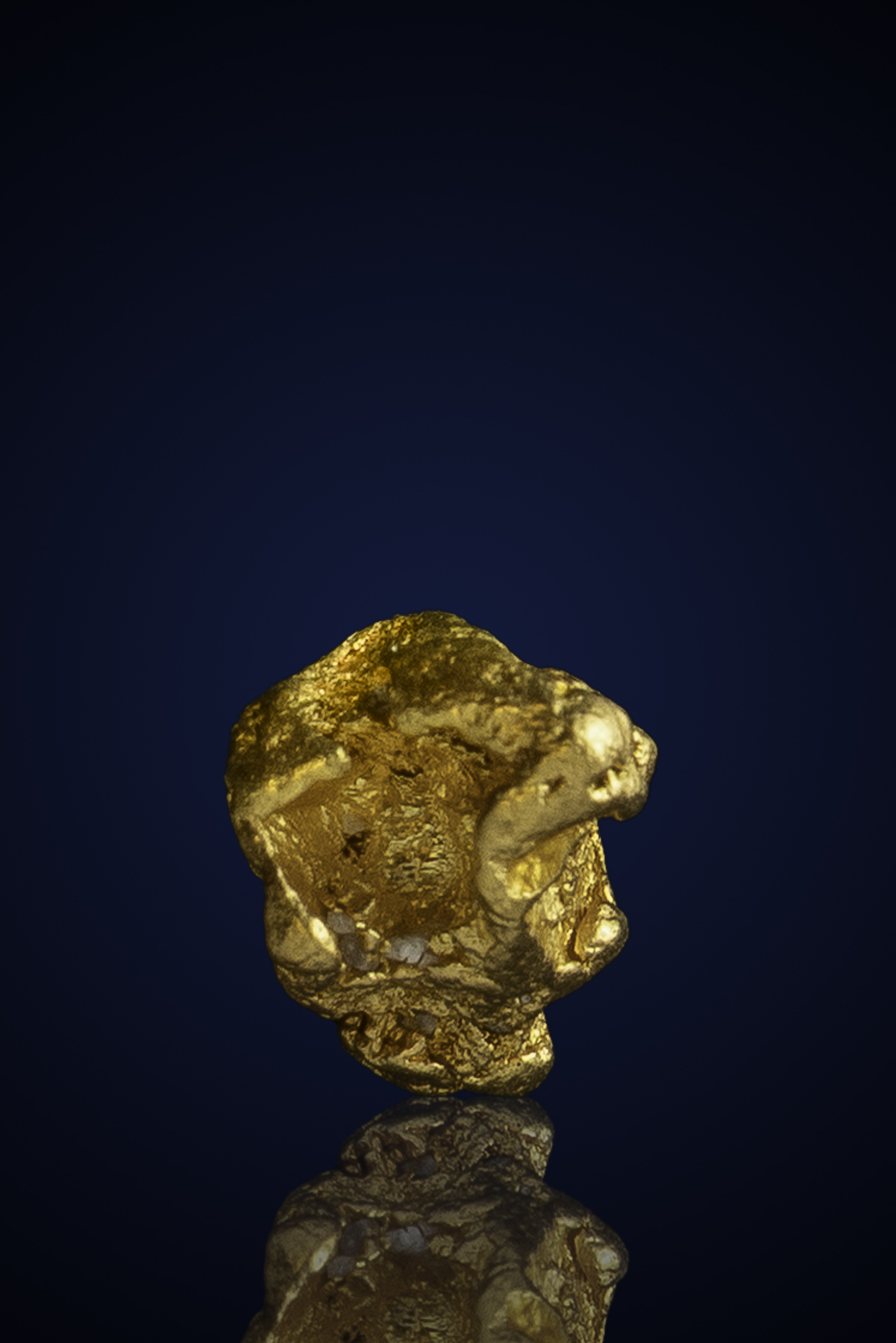 Ridged, Deep-Toned Natural Gold Nugget - CA - 2.25 grams (image for) Ridged, Deep-Toned Natural Gold Nugget - CA - 2.25 grams